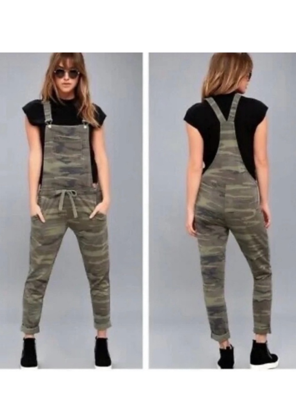 Z Supply Camo Knit Overalls